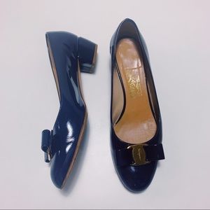 Salvatore Ferragamo Vara 1 Patent Bow Pumps